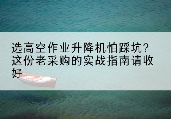 曲周高空作业升降机厂家推荐-选高空作业升降机怕踩坑？这份老采购的实战指南请收好